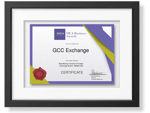 GCC Exchange Mea Certificate